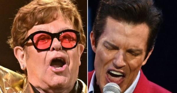 艾尔顿·约翰带布兰登·弗劳尔斯在标志性曲目上惊喜二重唱