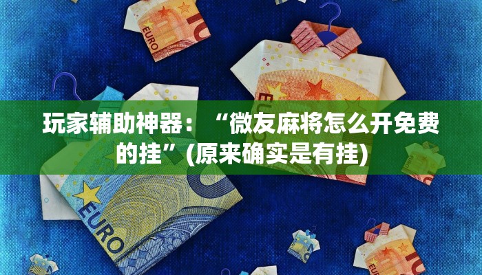 玩家辅助神器：“微友麻将怎么开免费的挂”(原来确实是有挂)