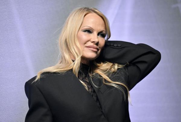 Pamela Anderson attends an event in New York City on April 19.