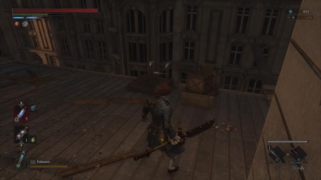 P standing next to a ladder Lies of P