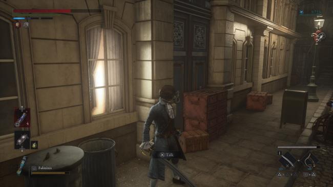 P standing next to Toma's window Lies of P