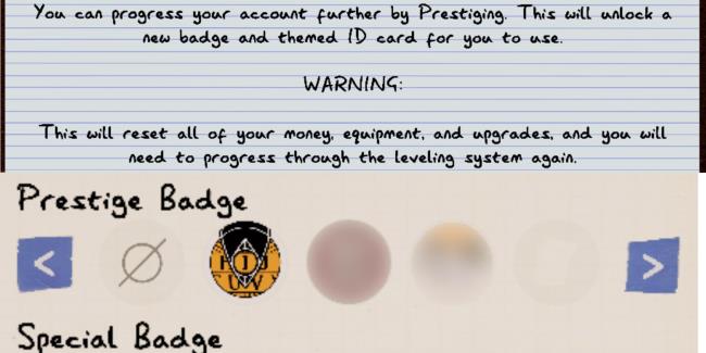 Phasmophobia: The Prestige Warning Message And The Unlockable Badges