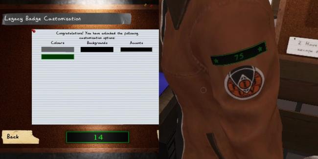 Phasmophobia: Legacy Badge Customisation Screen And A Legacy Badge