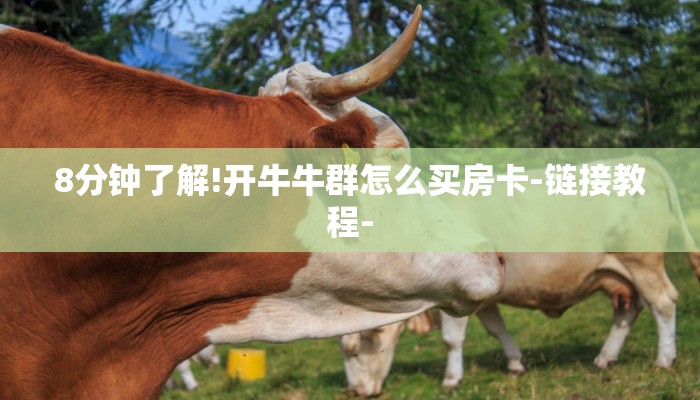 8分钟了解!开牛牛群怎么买房卡-链接教程-