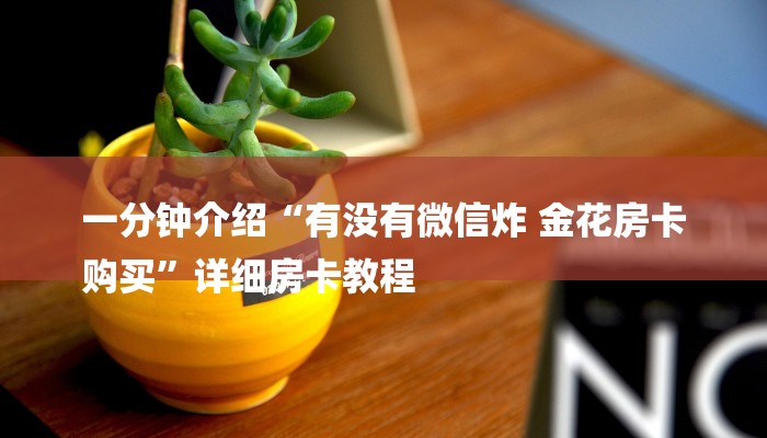 一分钟介绍“有没有微信炸 金花房卡
购买”详细房卡教程