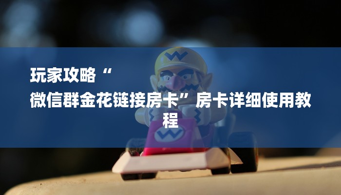 玩家攻略“
微信群金花链接房卡”房卡详细使用教程