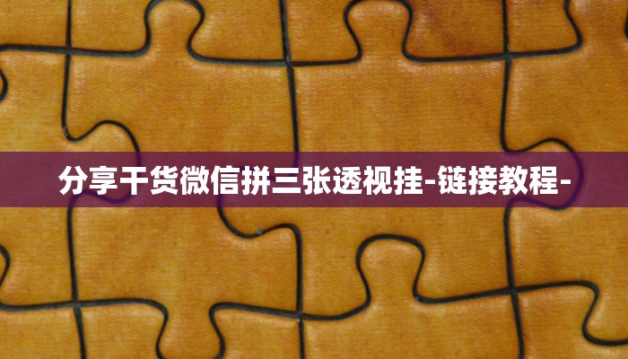 分享干货微信拼三张透视挂-链接教程-