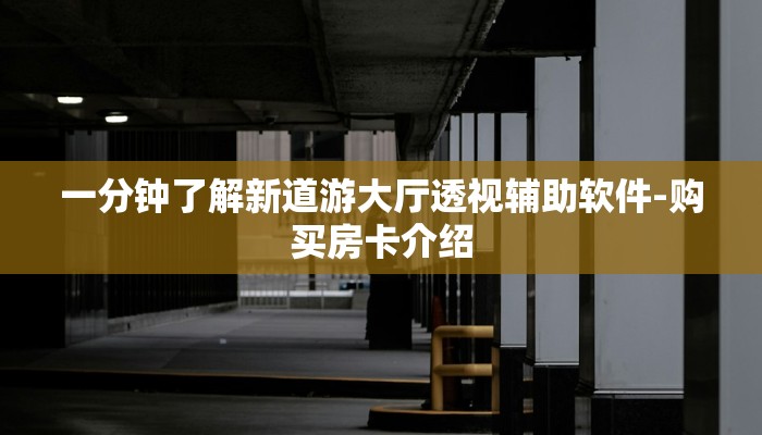 一分钟了解新道游大厅透视辅助软件-购买房卡介绍