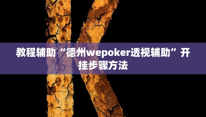 教程辅助“德州wepoker透视辅助”开挂步骤方法
