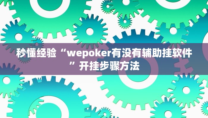 秒懂经验“wepoker有没有辅助挂软件”开挂步骤方法