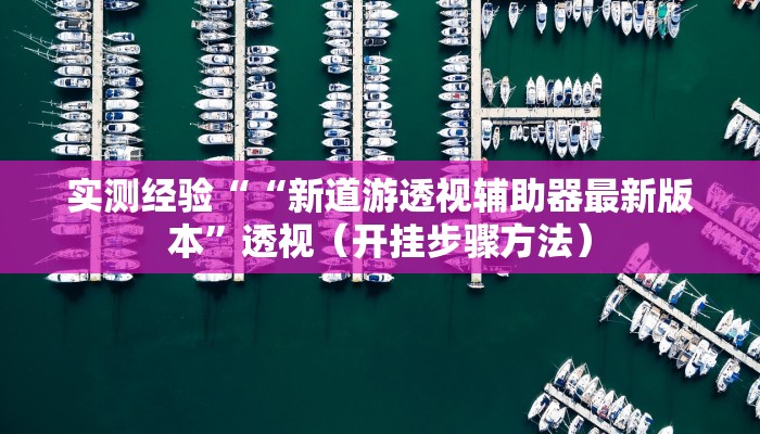 实测经验““新道游透视辅助器最新版本”透视（开挂步骤方法）